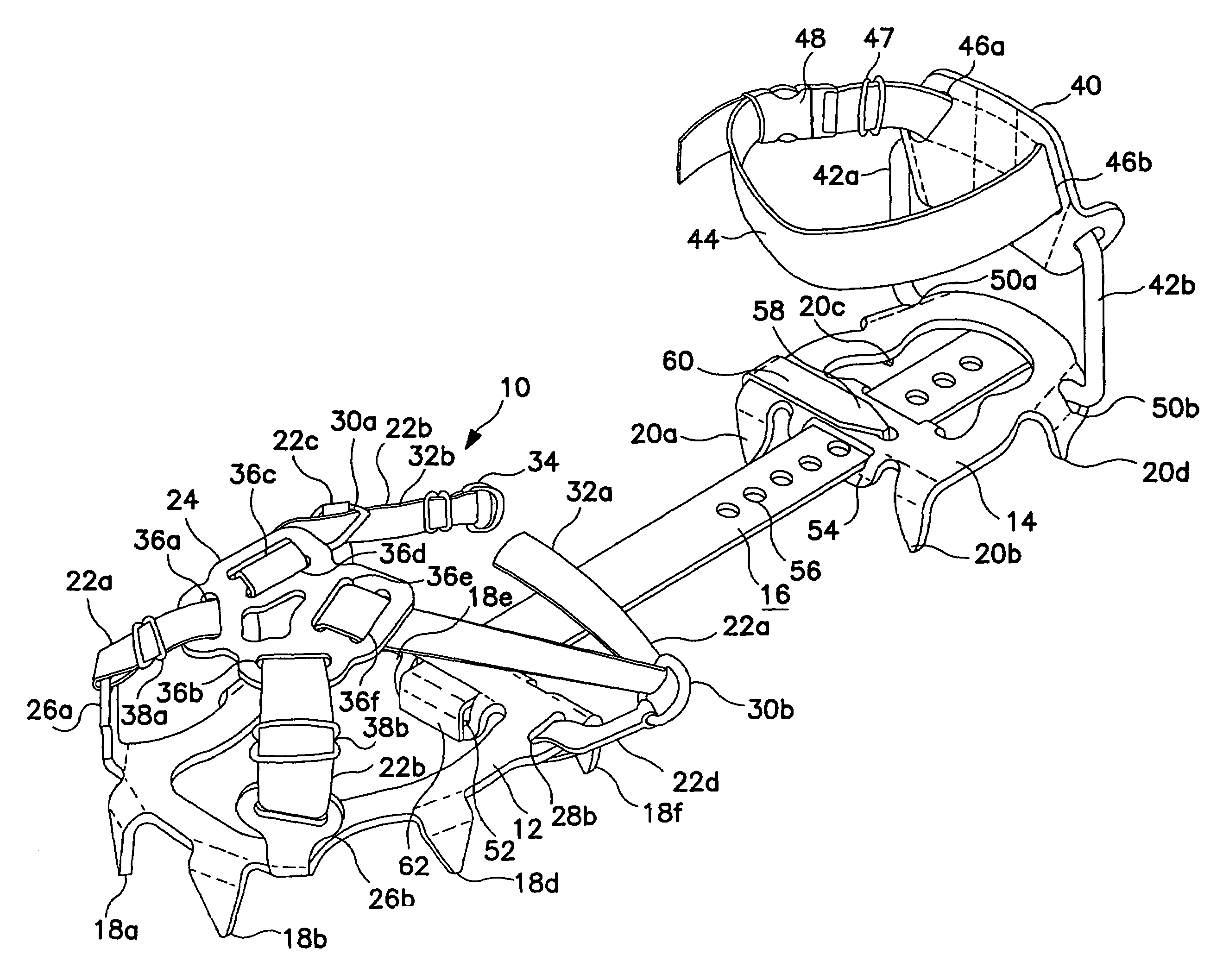 Flexible traction system for common shoes