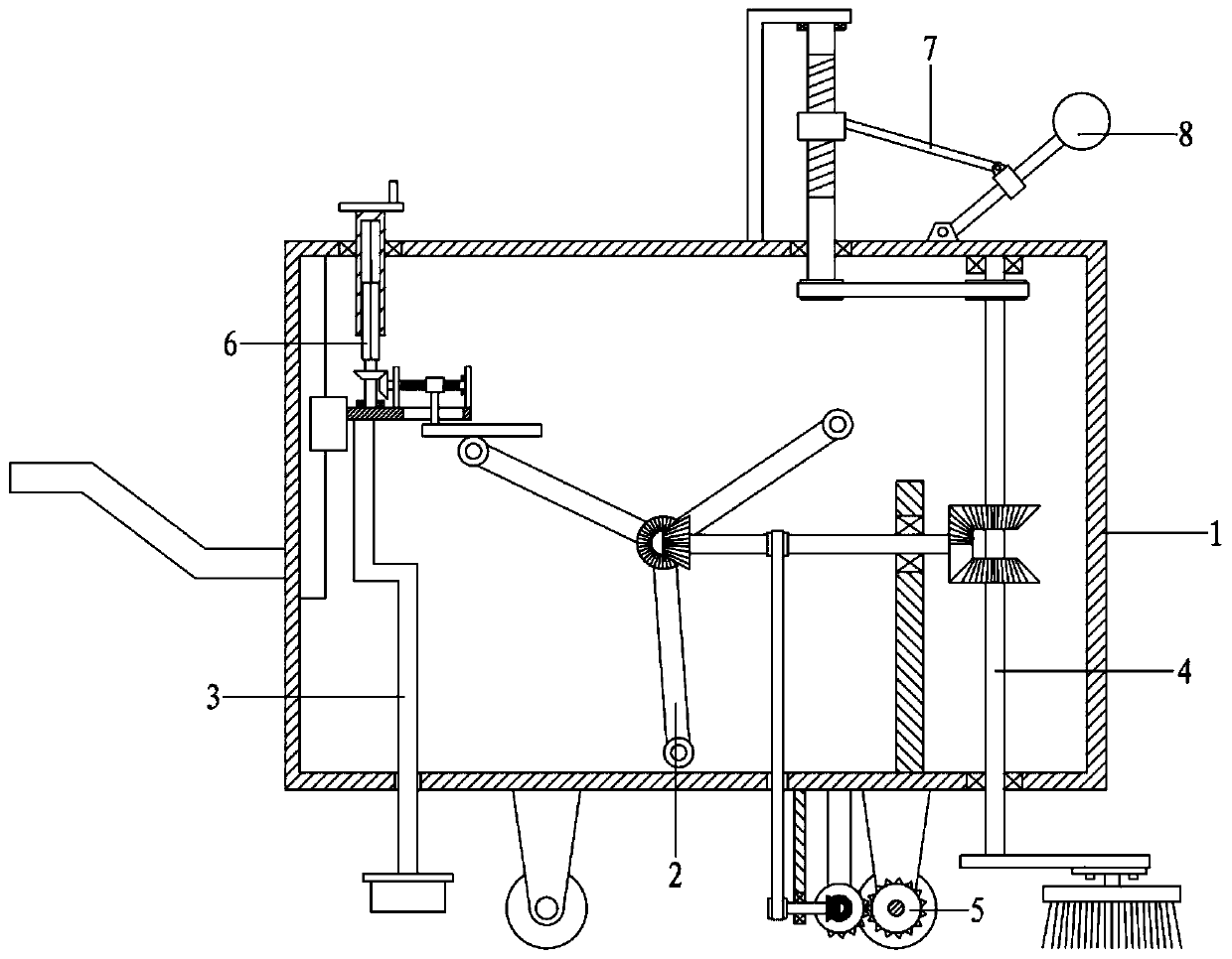 Earth ramming vehicle capable of pre-cleaning for civil engineering