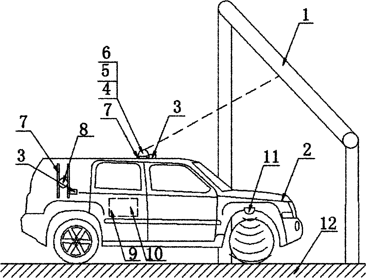 Trafficability characteristic detection system of vehicle in transit