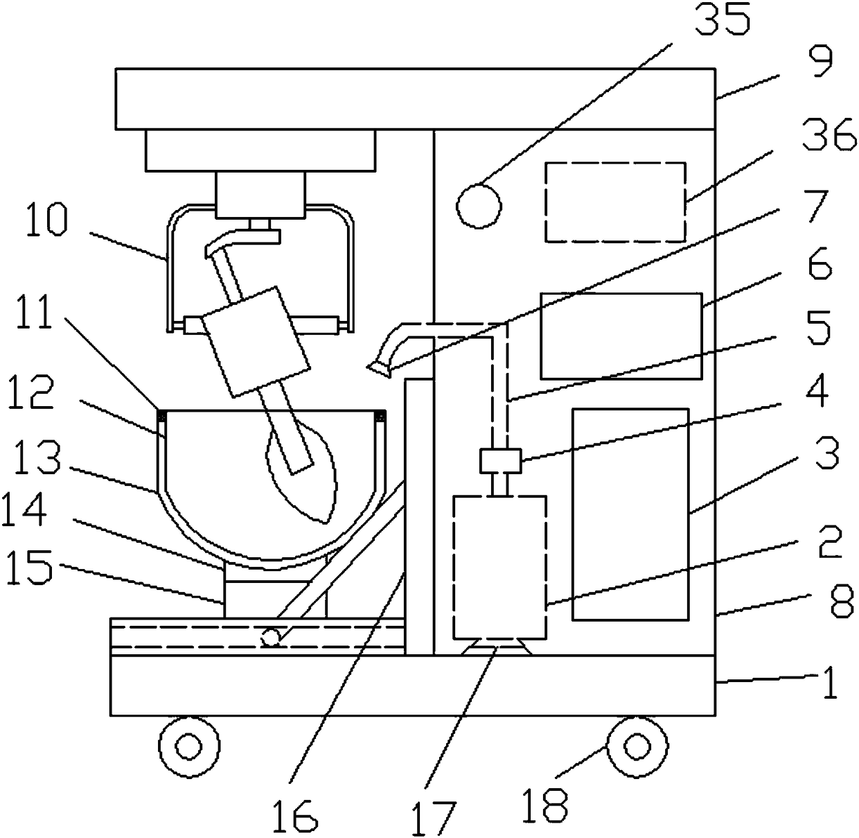 Automatic dough mixer