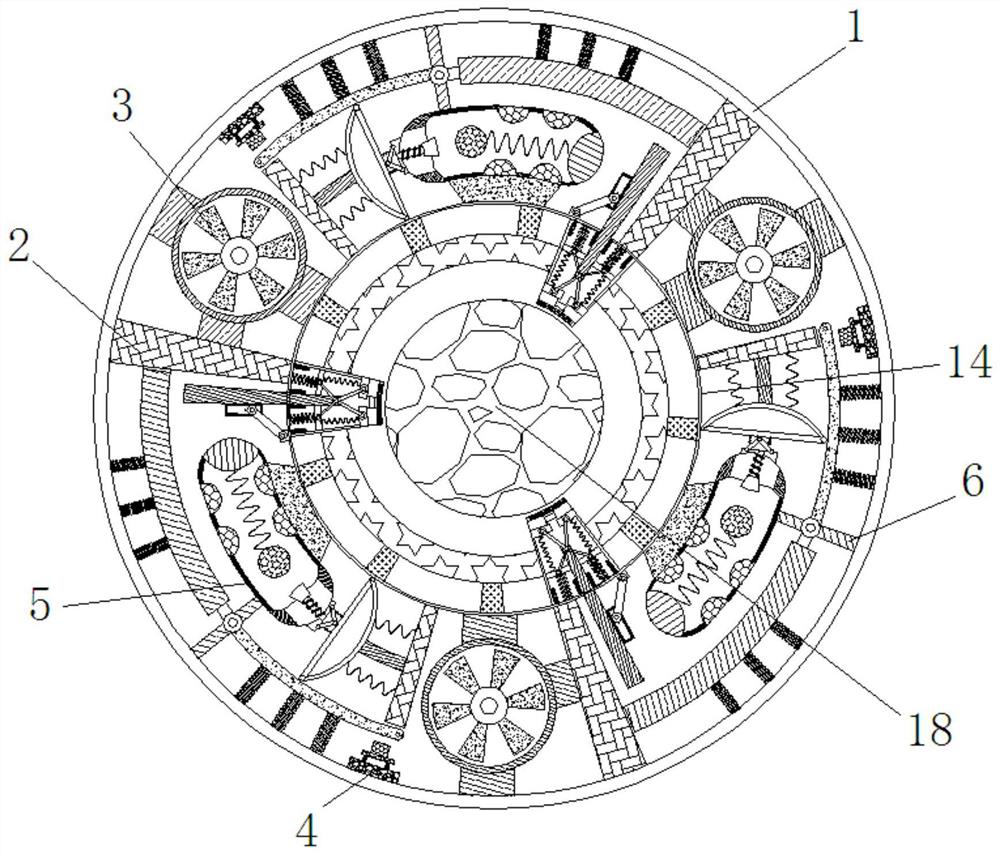 Auxiliary equipment for cooling and speed limiting during operation of industrial fan