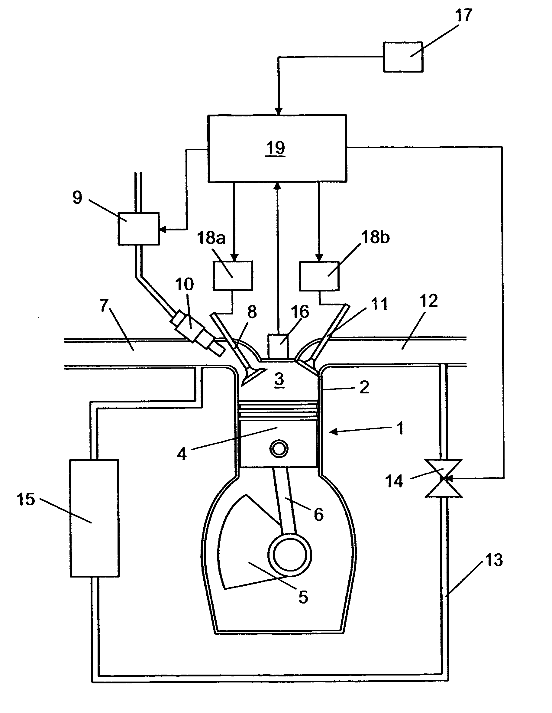 Arrangement and method for controlling a combustion engine