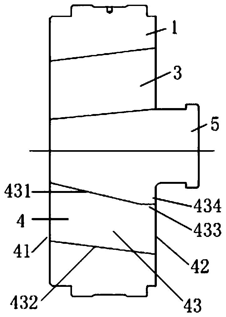 A rectangular aluminum alloy forming die with a protruding part