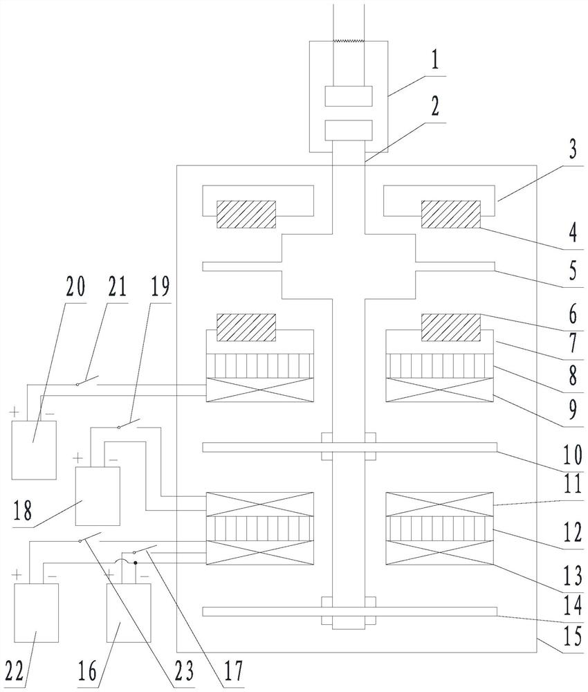 Double-eddy-current driving type electromagnetic anti-bounce quick switch