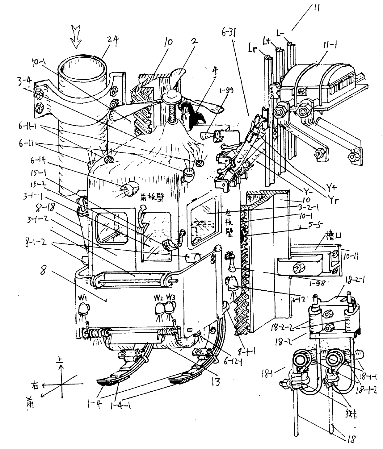 Deep well traffic device matched with high-sensitivity violent earthquake predicting instrument and deep amusement park