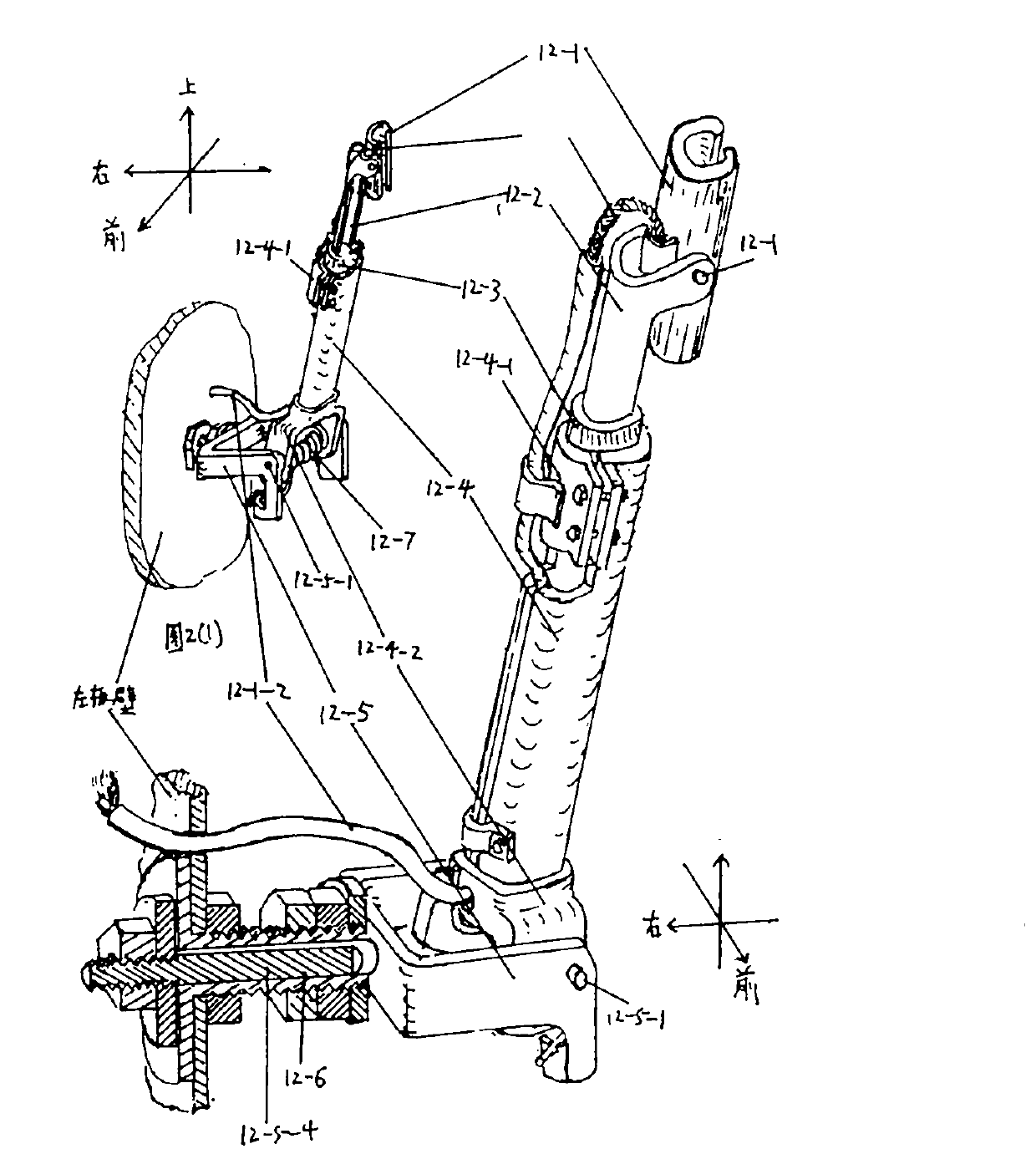 Deep well traffic device matched with high-sensitivity violent earthquake predicting instrument and deep amusement park