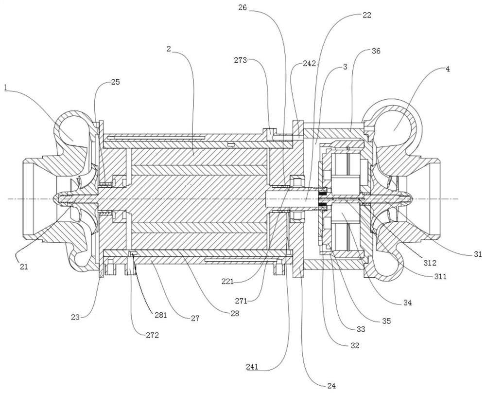 Air pressurization system with centrifugal oil pump for fuel cell