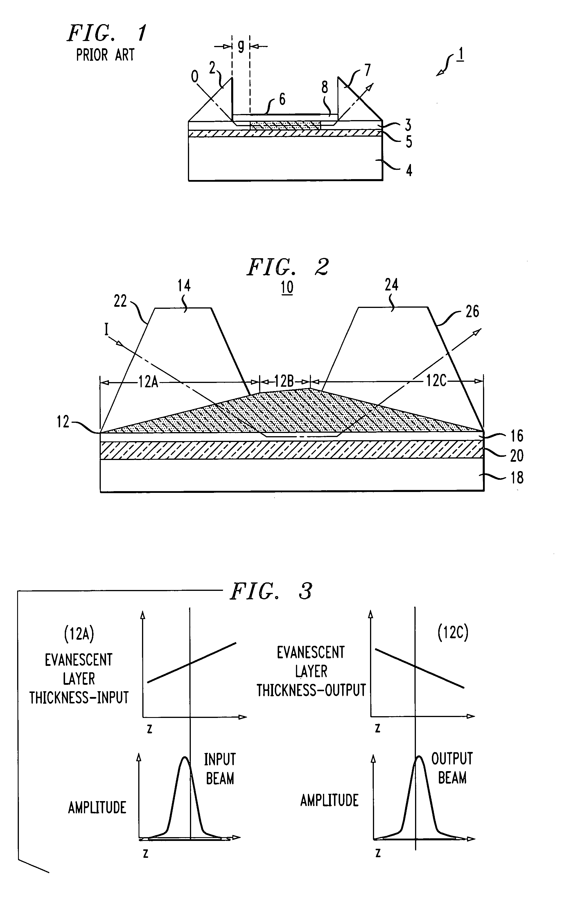 Tapered structure for providing coupling between external optical device and planar optical waveguide and method of forming the same