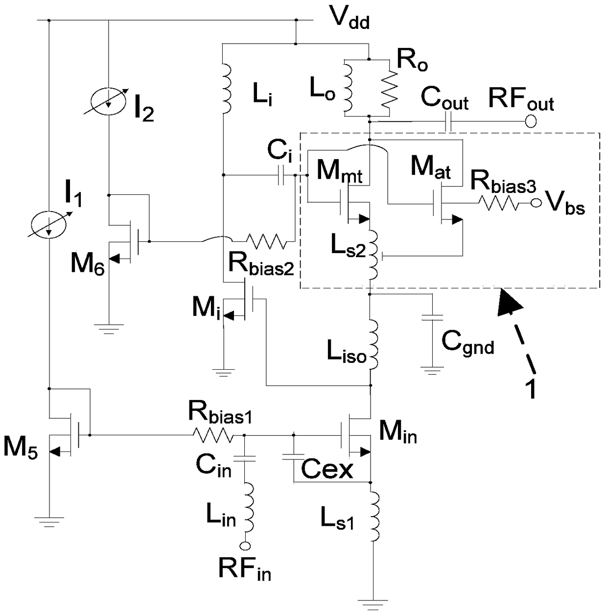 Current Multiplexed Low Noise Amplifier