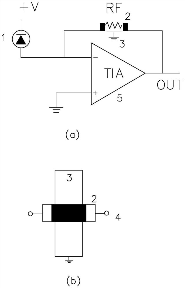 Method for reducing parasitic capacitance of feedback resistor and improving bandwidth of trans-impedance amplifier