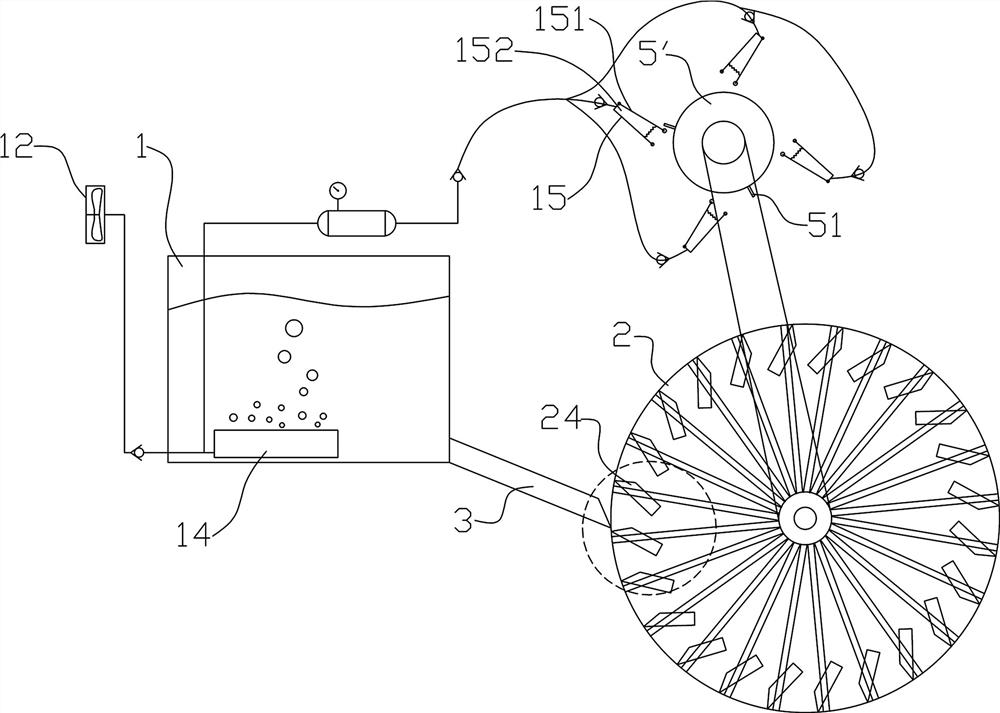 Oxygenation device for aquaculture pond driven by circulating water