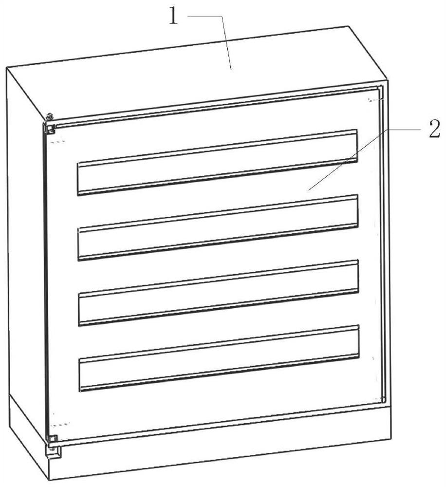 Switch cabinet with cabinet door easy to open under impact