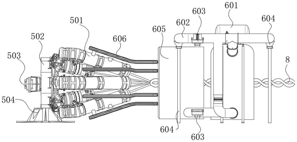 A processing device for flame-retardant cables