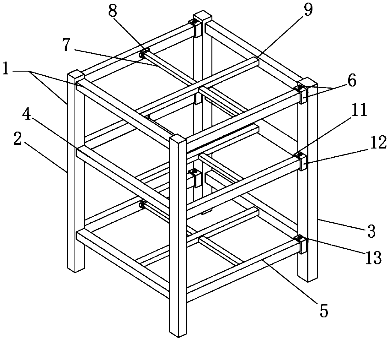 Connecting structure of steel structure cooling tower
