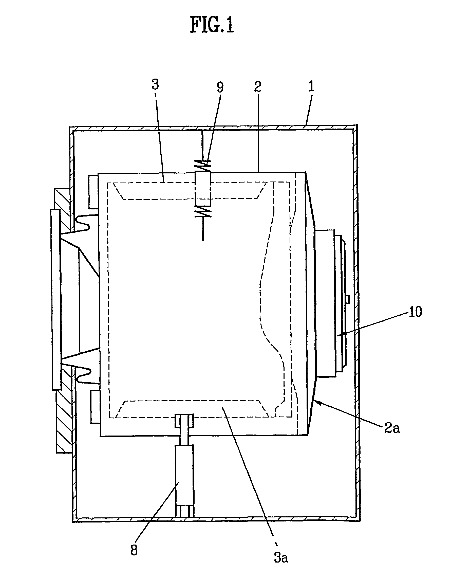 Drum type washing machine with rotatable baffle