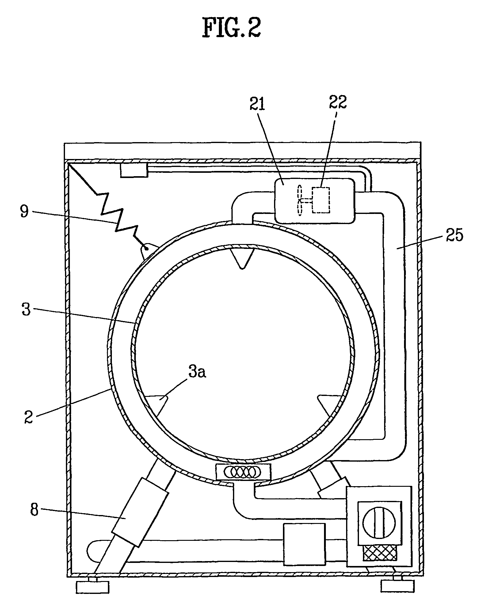 Drum type washing machine with rotatable baffle