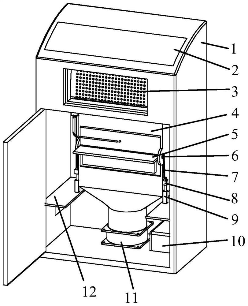 An air purification device for a treatment room