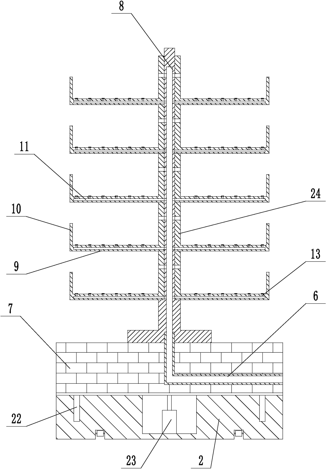 High-activity 99-grade calcium oxide electric burning furnace kiln and calcining method