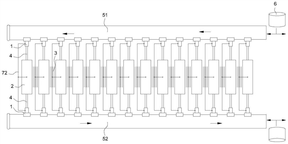 Radiator cooling water path for converter valve cooling system