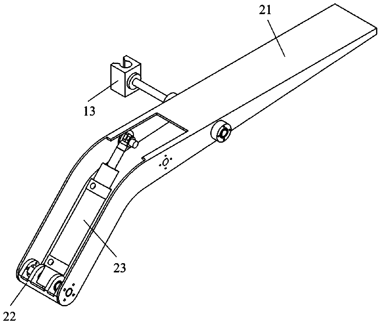 Bionic leg type bounce experiment device