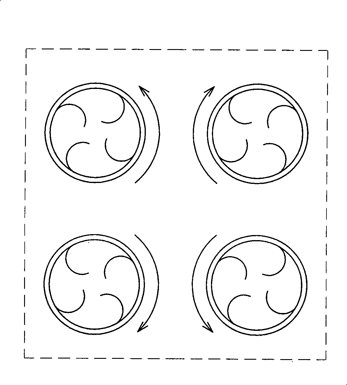 Immersed inflating and stirring device of injection type floatation cell for coal separation