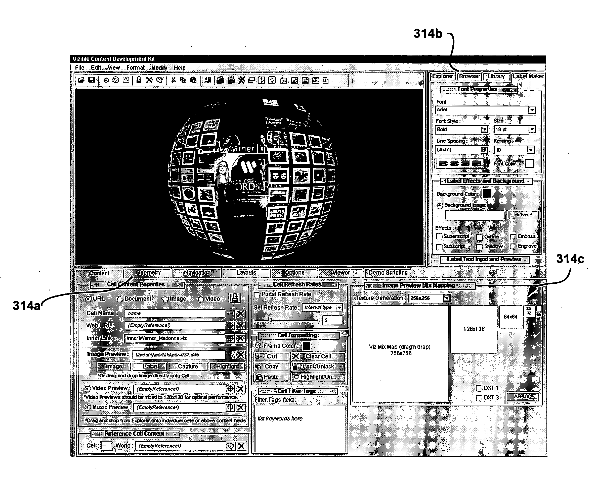 Spatially driven content presentation in a cellular environment