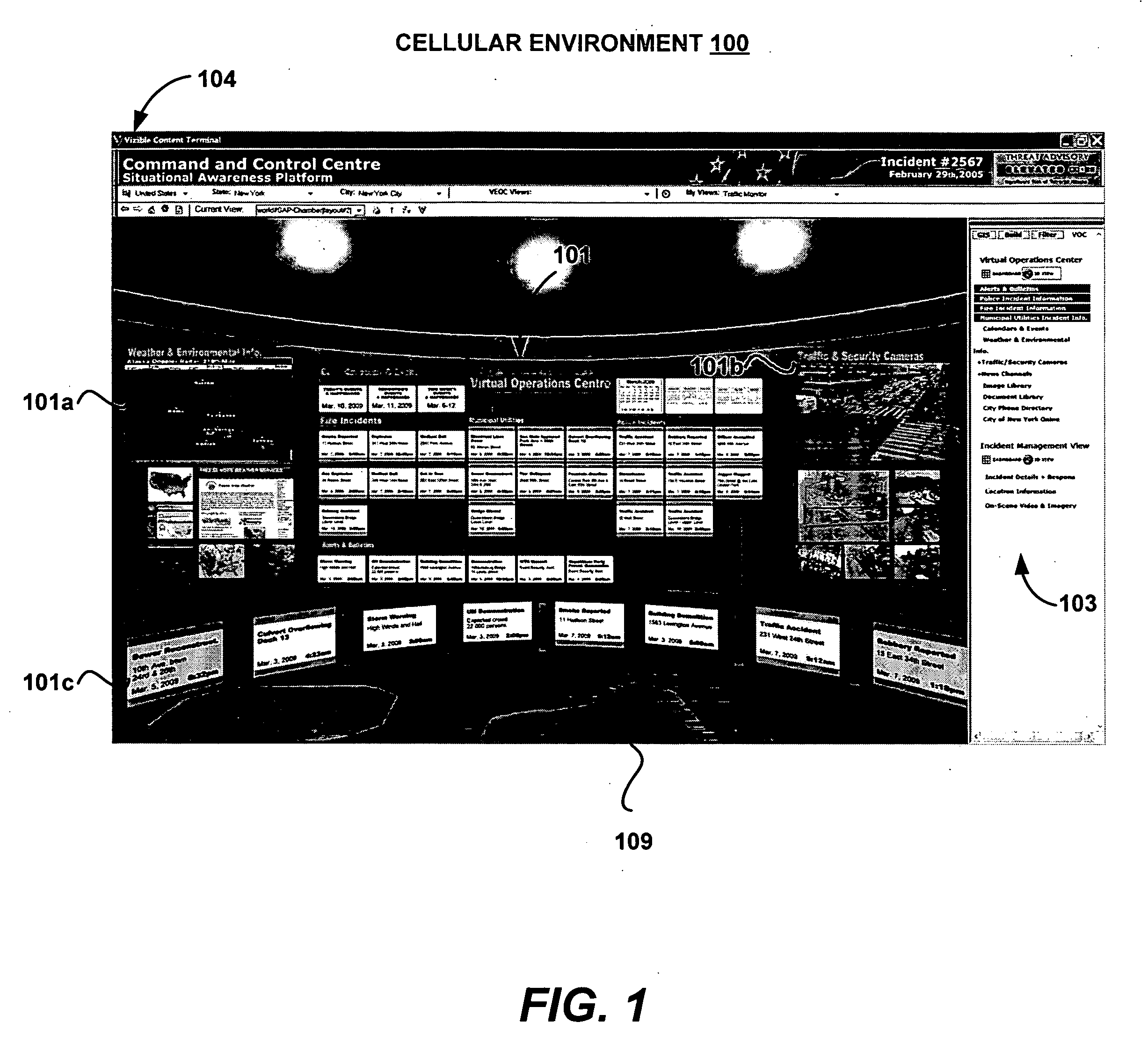 Spatially driven content presentation in a cellular environment