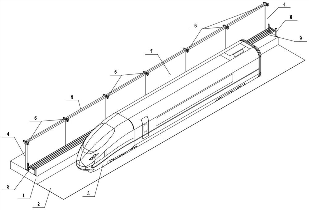 Railway platform light curtain protection device combined with laser detection and control method thereof