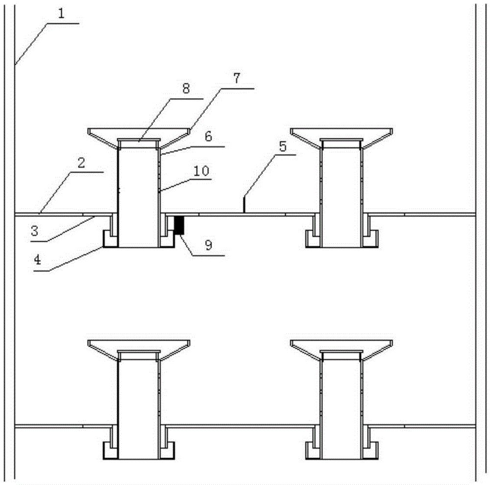 A three-dimensional film spray through-flow tray