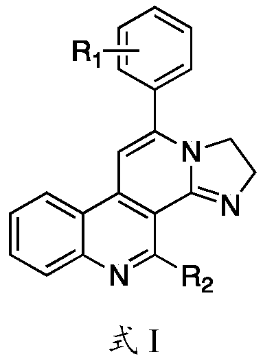 Imidazaphenanthridine compound as well as preparation method and application thereof