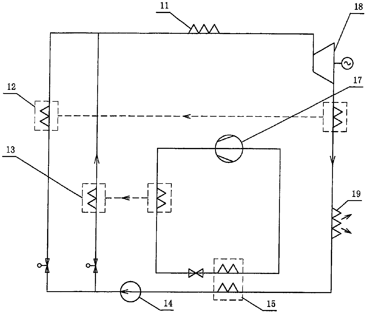 Self-cooled thermodynamic cycle method