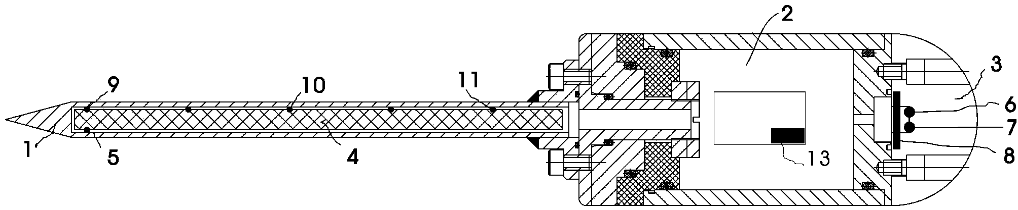 High-precision seabed terrestrial heat flow detection device