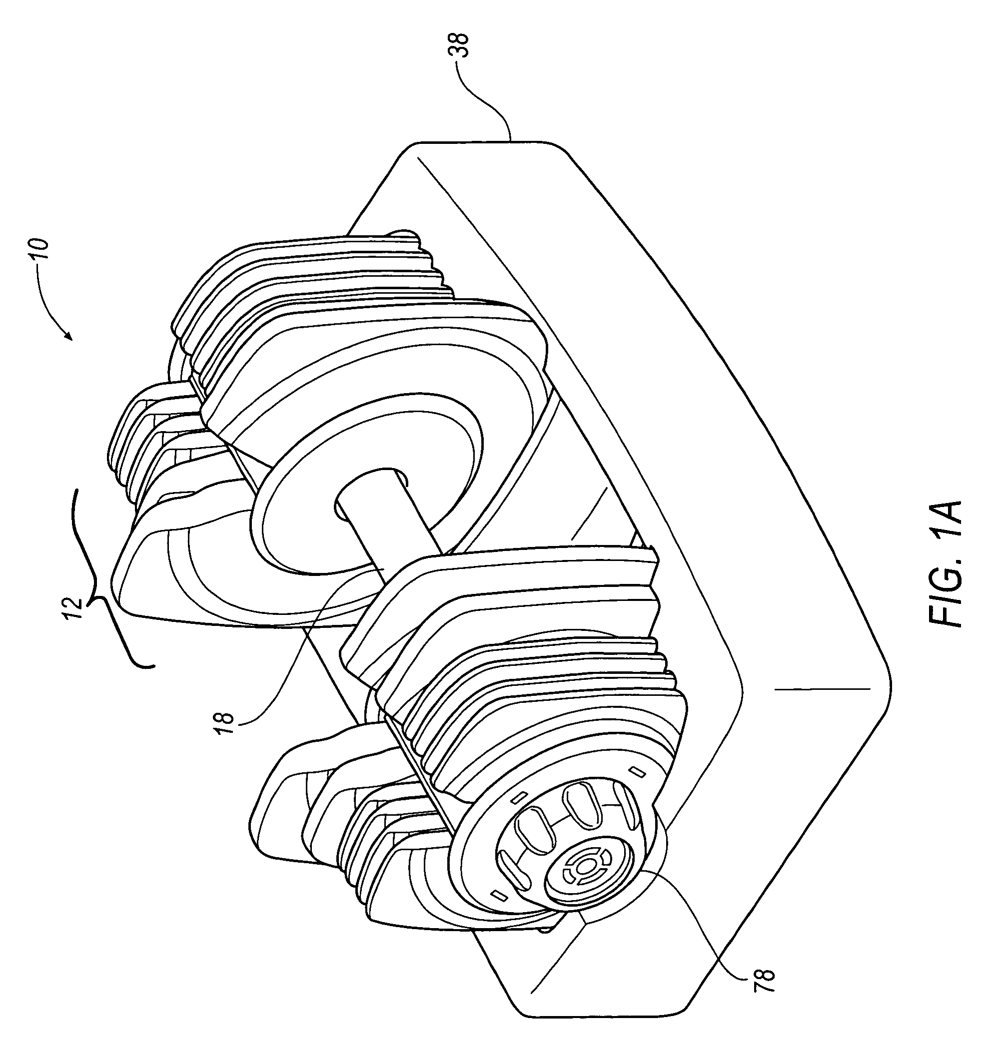 Weight-training apparatus having selectable weight plates