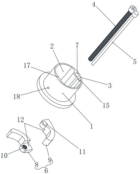 Quick mounting and fixing structure used on faucet base