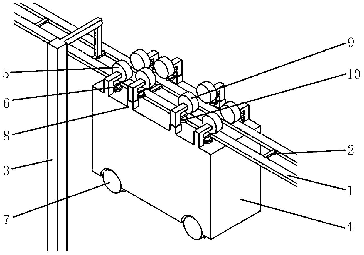 Double-track traffic track transfer system