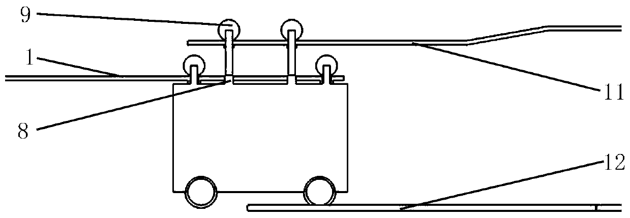 Double-track traffic track transfer system