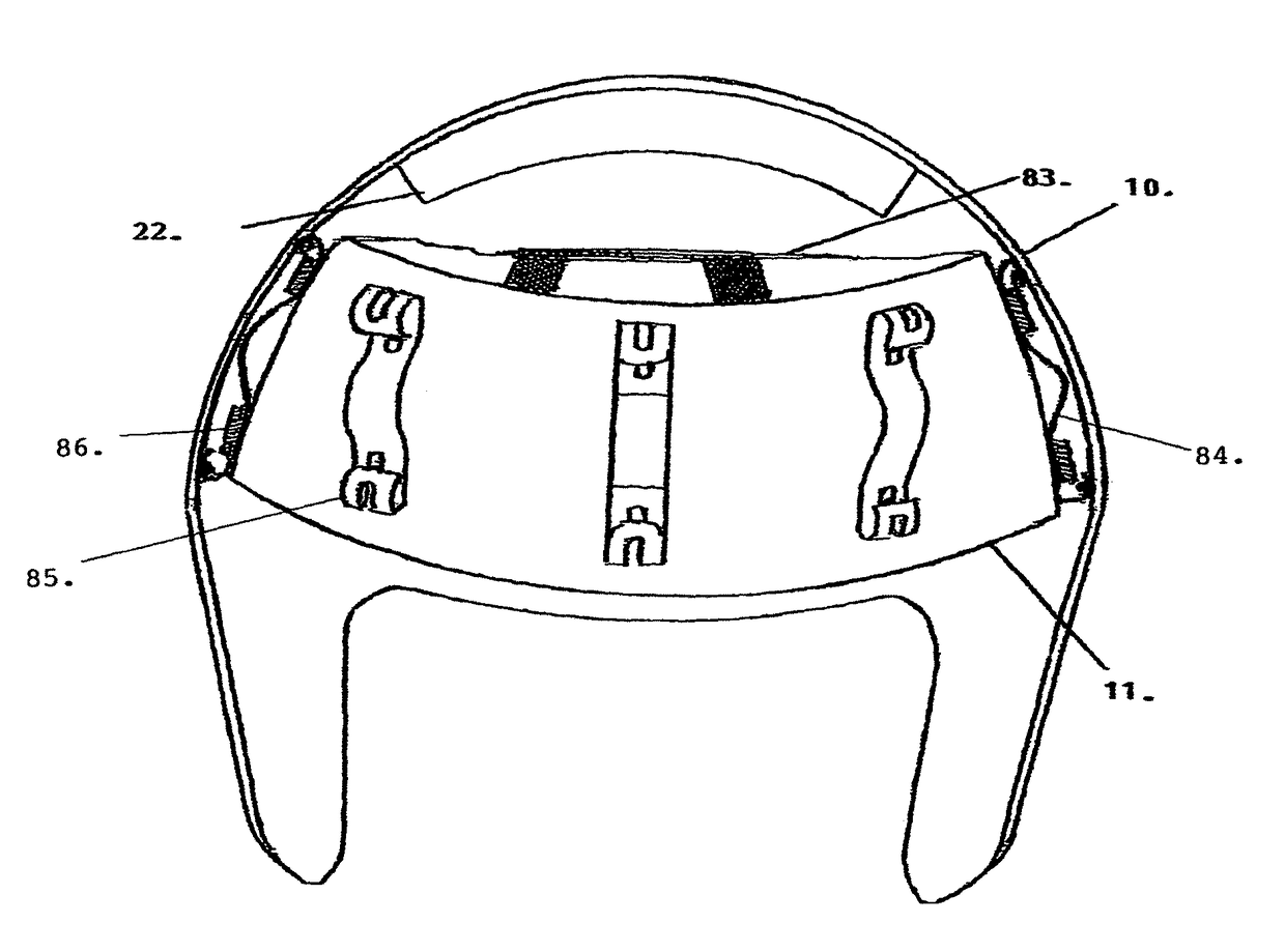 Double liner impact shield football helmet