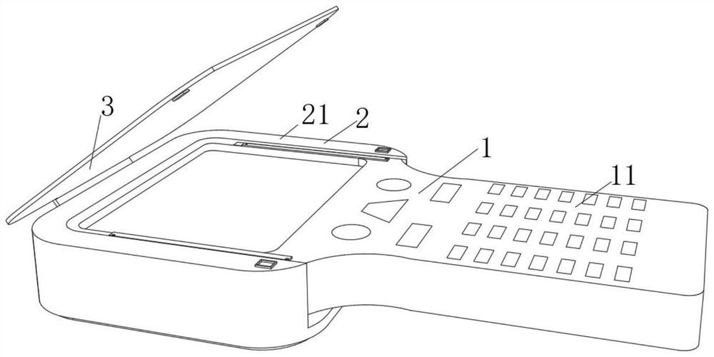 Information display device with surface protection structure and for luxury sales