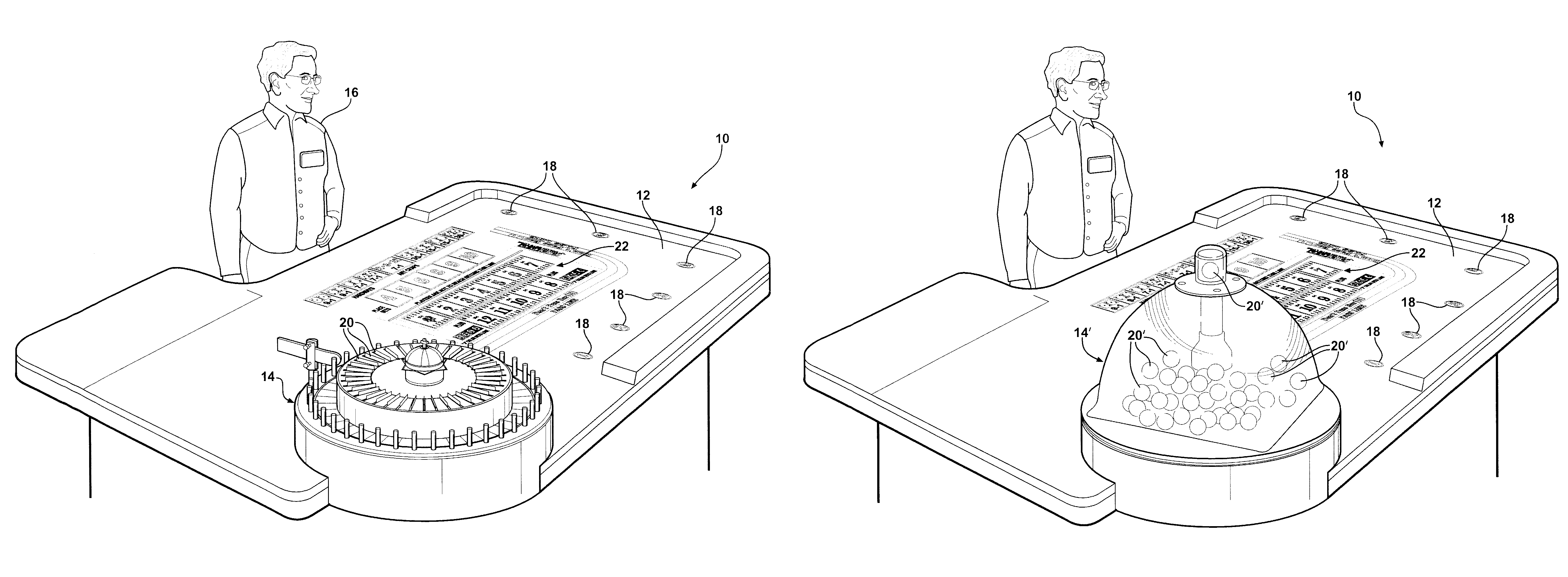 Method for playing a game similar to craps