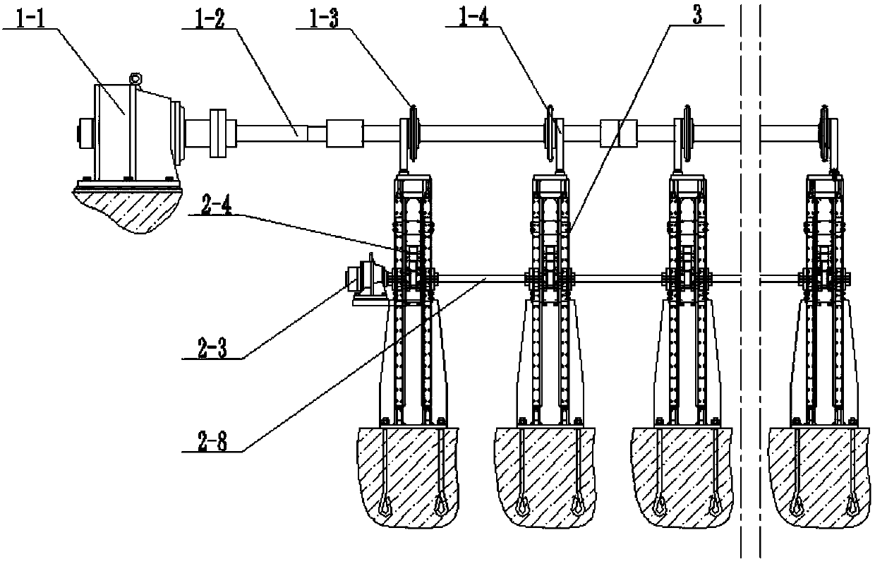 A mobile rod receiving and blanking device