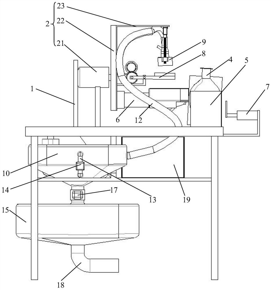 Automatic filling, adding, dissolving and liquid supplying system for upright soft bag powder