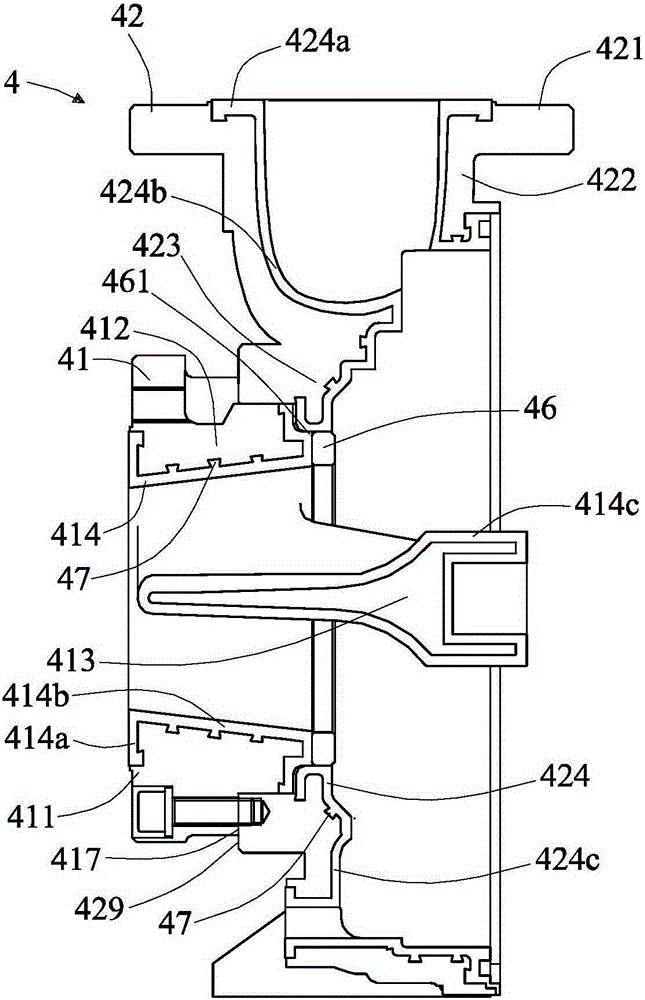 PFA lining pump shell structure