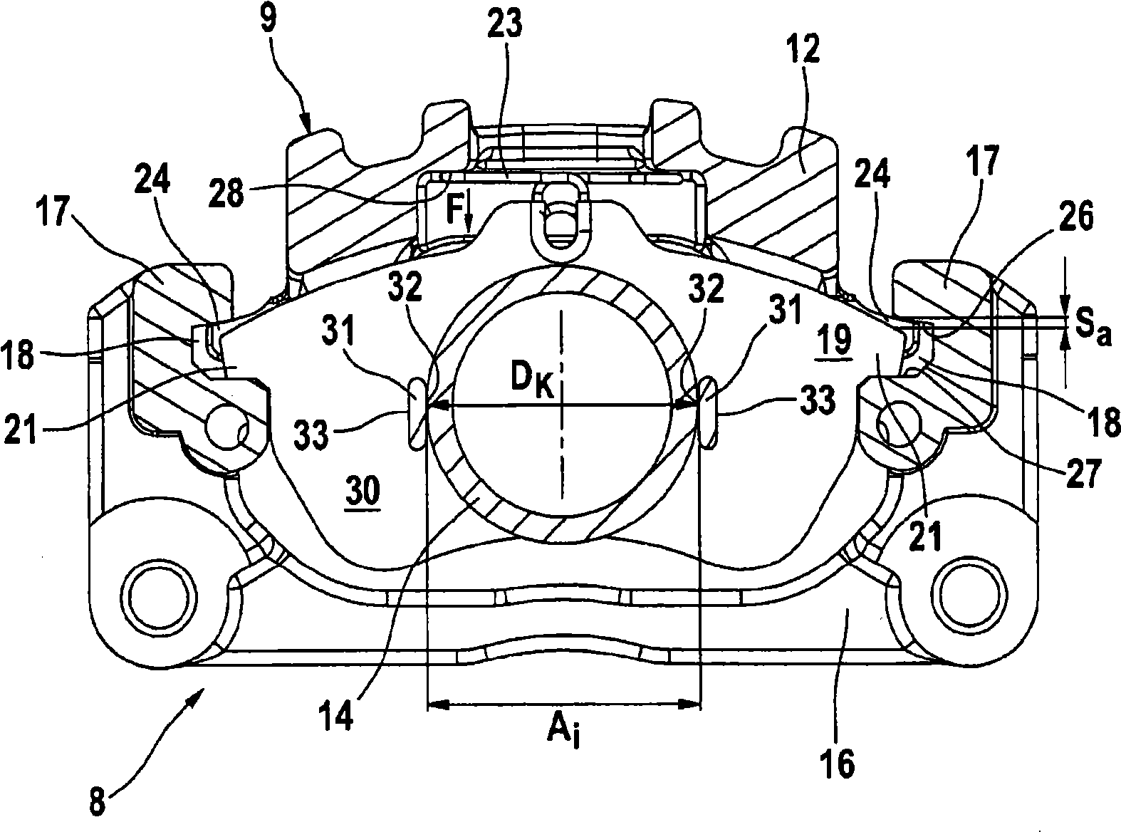 Disk brake and brake lining for the same