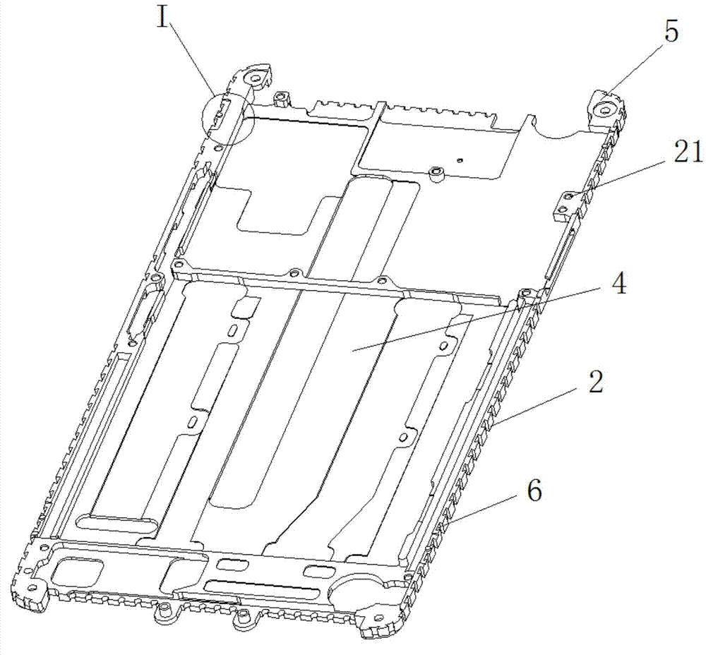 Mobile electronic product metal middle frame and processing technique thereof