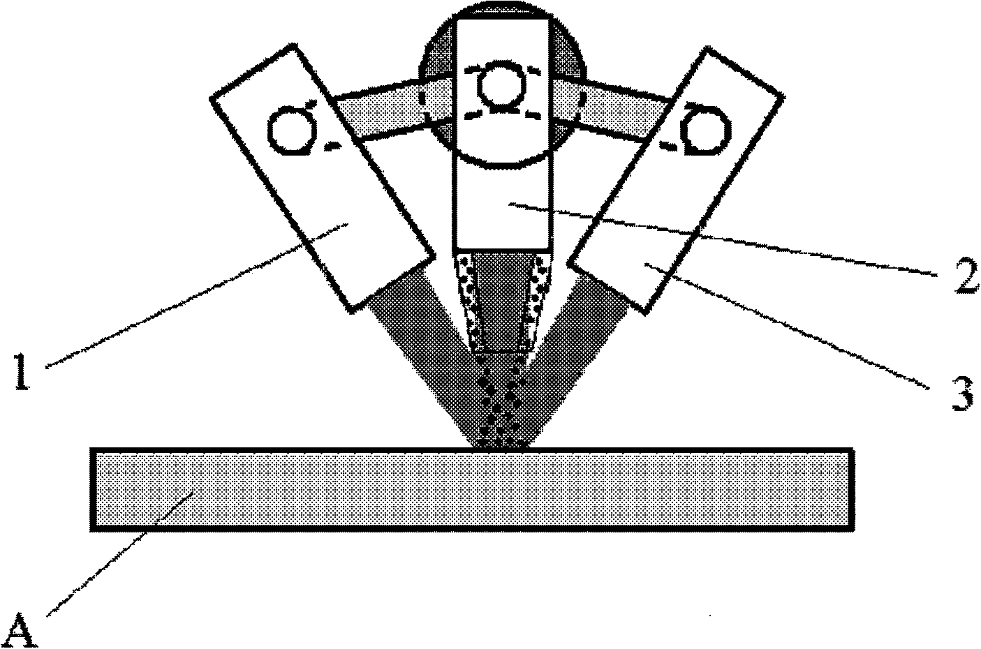 Method for performing laser cladding by using multiple lasers