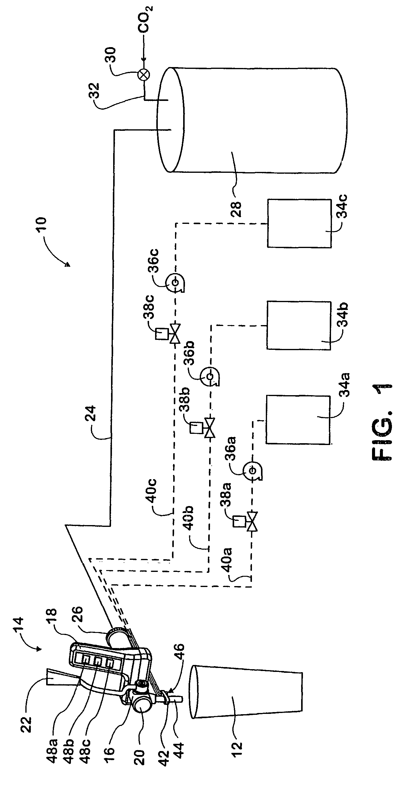 Alcoholic beverage dispenser with additive injection