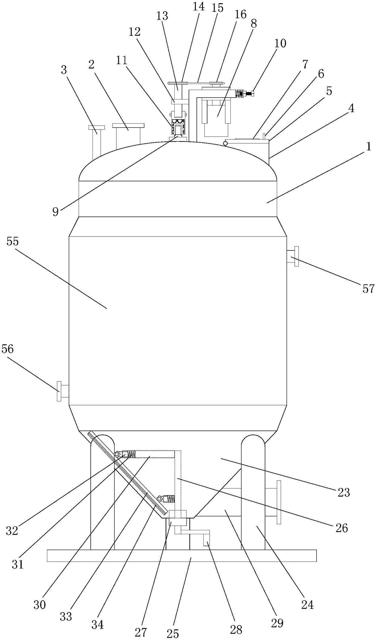 Defoaming and heat insulation biological fermentation tank