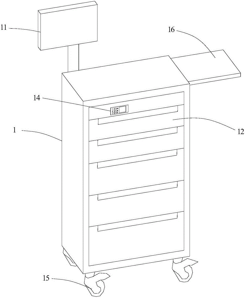 Medical trolley and medical trolley system