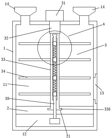 A separation type broccoli processing and breaking device