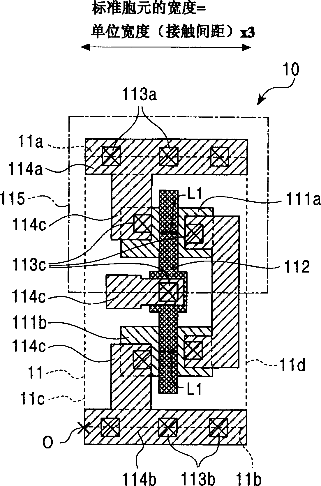 Layout method of semiconductor integrated circuit, layout structure thereof, and photomask for forming the layout structure